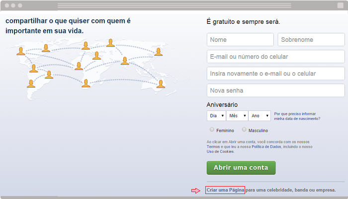 Como criar página no Facebook
